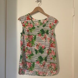 Merona Floral Top, Size Small